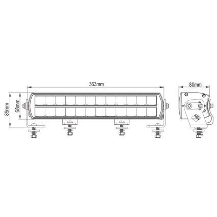 LED Rampa luminosa per auto BLACK OFF ROAD LED/120W/9-36V IP69 6000K