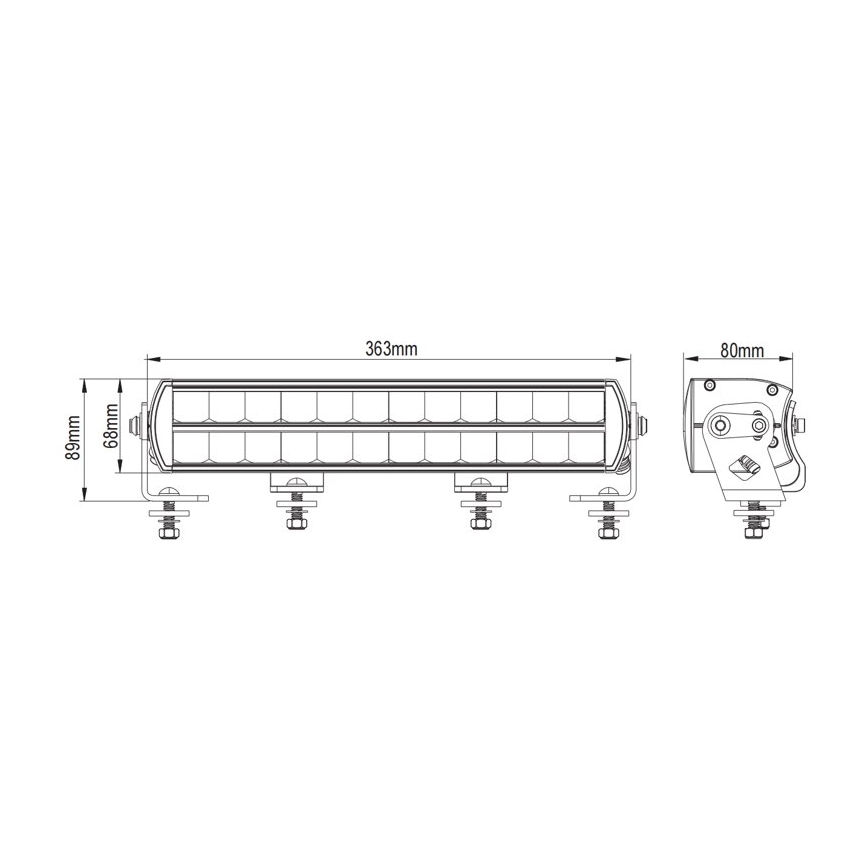 LED Rampa luminosa per auto BLACK OFF ROAD LED/120W/9-36V IP69 6000K