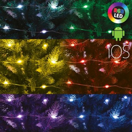 LED RGB Catena di Natale dimmerabile 100xLED/29 funzioni 10,4m