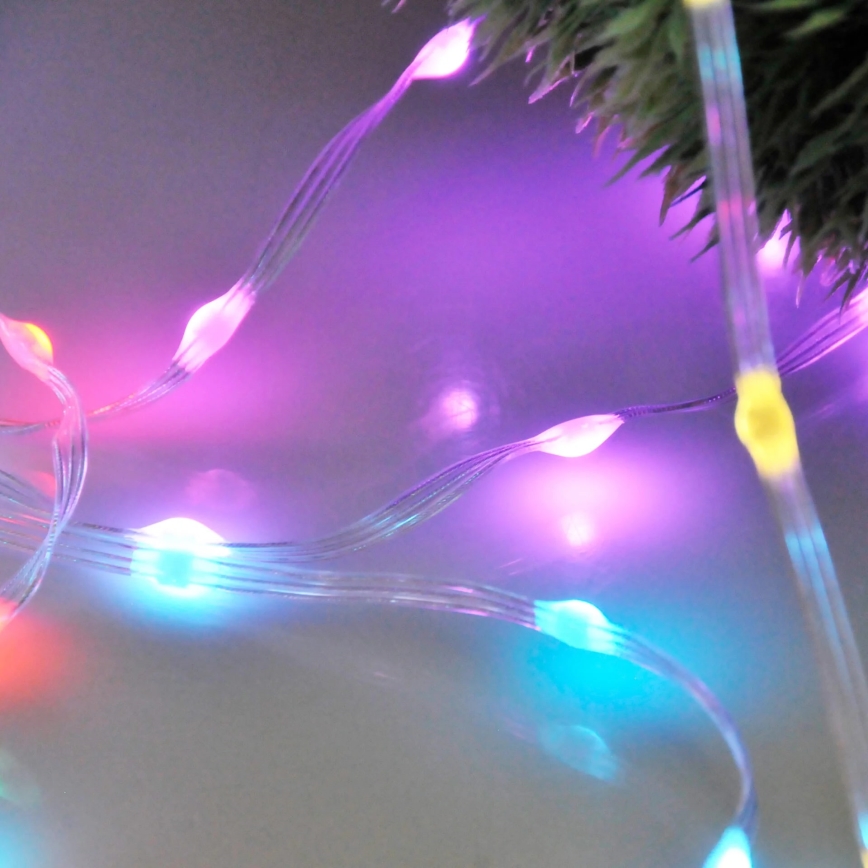 LED RGB Catena luminosa natalizia LED/10W/5V 10 m USB + telecomando