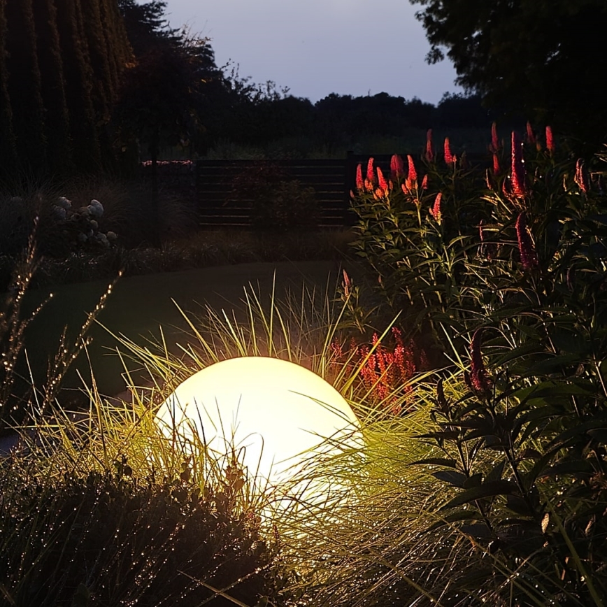 LED RGB Dimmerabile per esterni lampada GLOBO 1xE27/8,5W/230V diametro 60 cm IP44 + telecomando