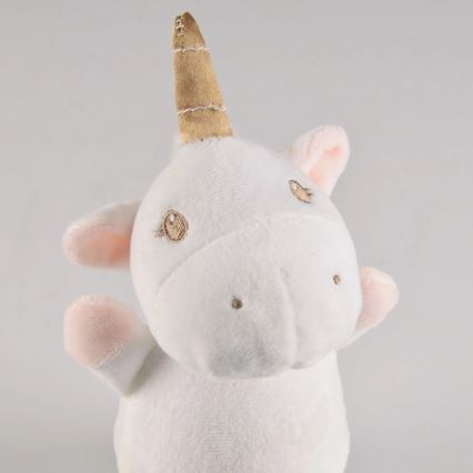 LED RGB Lampada notturna per bambini con un melody 3xAAA/5V unicorno