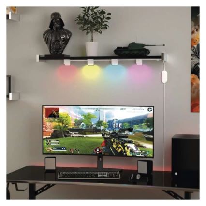 LED RGBIC+CCT Catena decorativa con spotlighting GoSmart 12xLED/7W/230V 255 cm Wi-Fi Tuya