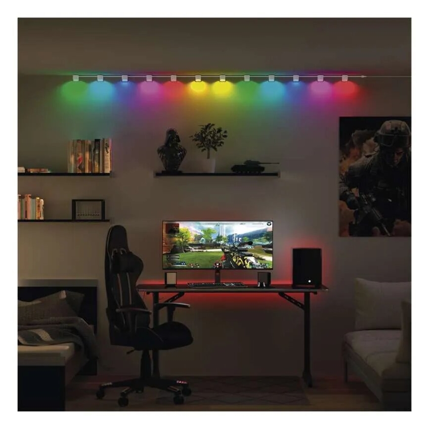 LED RGBIC+CCT Catena decorativa con spotlighting GoSmart - estensione 4xLED/7W/230V 85 cm Wi-Fi Tuya
