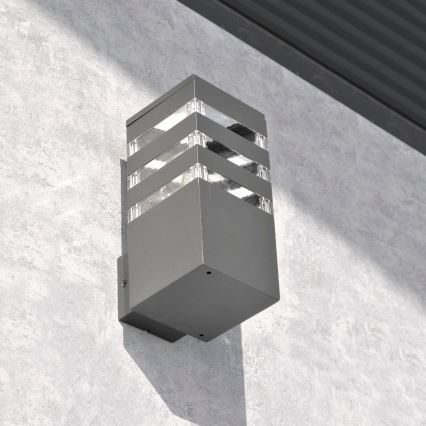 Applique LED RGBW dimmerabile da esterno TEKSAS 1xE27/9W/230V 2700-6500K Wi-Fi IP44 antracite