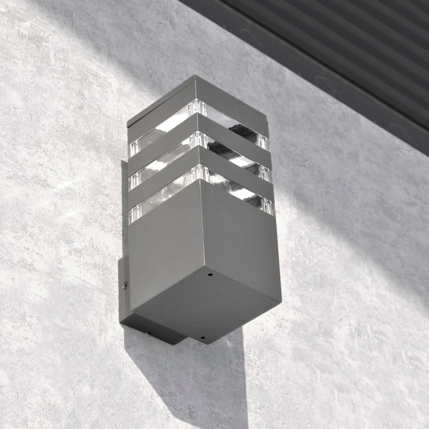 Applique LED RGBW dimmerabile da esterno TEKSAS 1xE27/9W/230V 2700-6500K Wi-Fi IP44 antracite