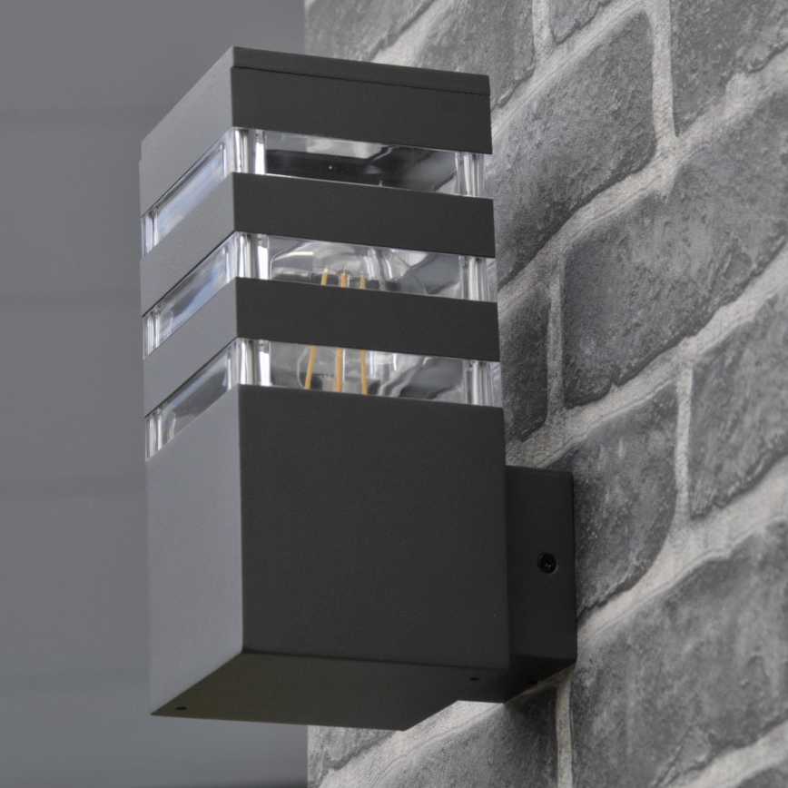 Applique LED RGBW dimmerabile da esterno TEKSAS 1xE27/9W/230V 2700-6500K Wi-Fi IP44 antracite