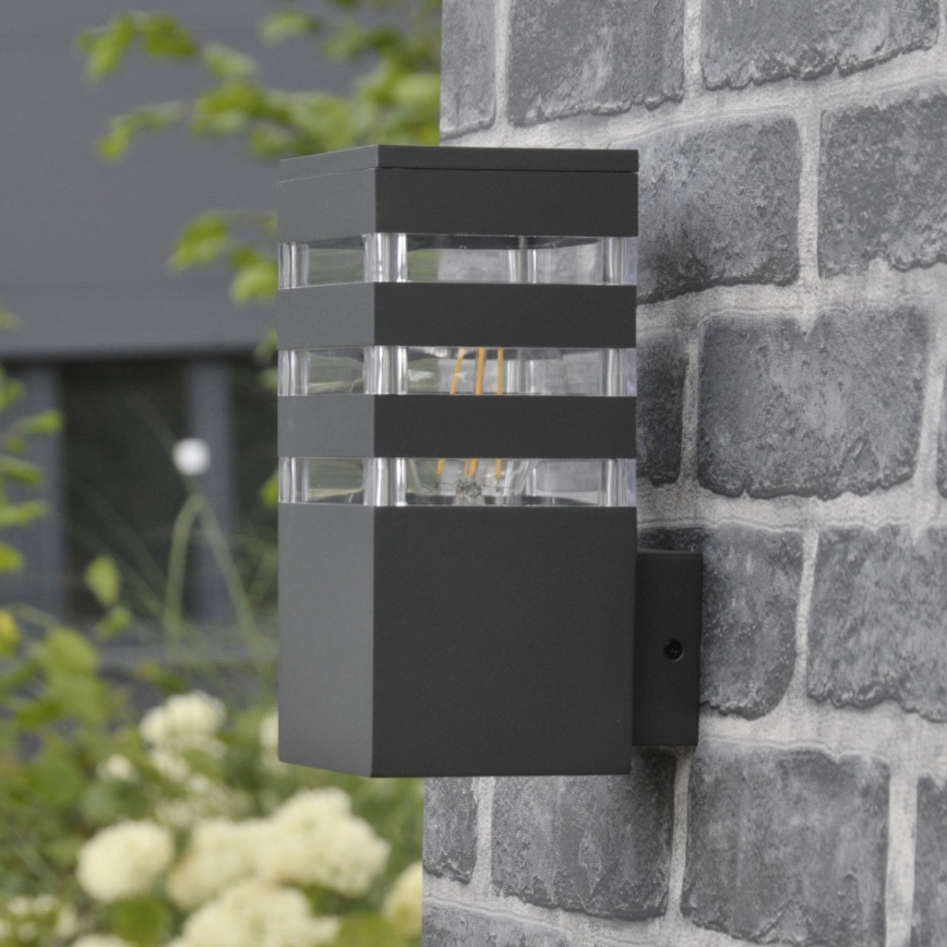 Applique LED RGBW dimmerabile da esterno TEKSAS 1xE27/9W/230V 2700-6500K Wi-Fi IP44 antracite
