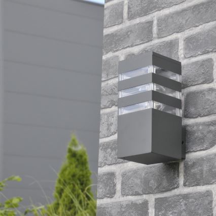 Applique LED RGBW dimmerabile da esterno TEKSAS 1xE27/9W/230V 2700-6500K Wi-Fi IP44 antracite