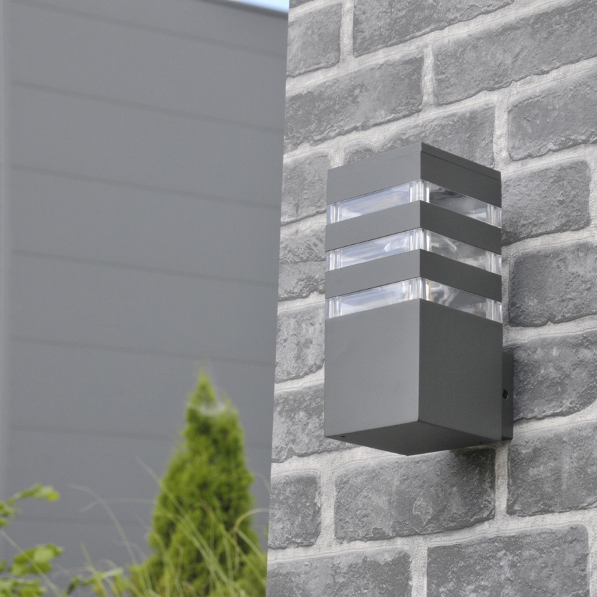 Applique LED RGBW dimmerabile da esterno TEKSAS 1xE27/9W/230V 2700-6500K Wi-Fi IP44 antracite