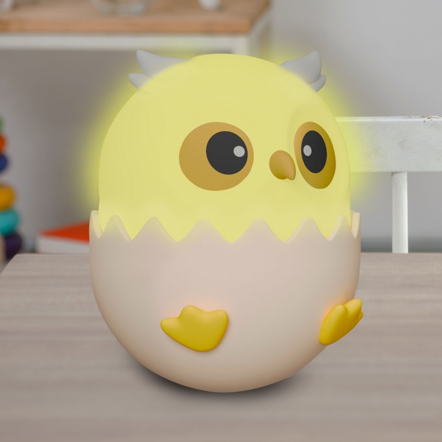LED RGBW Dimmerabile per bambini touch lampada OWL LED/1W/5V USB 1200 mAh gufo blu