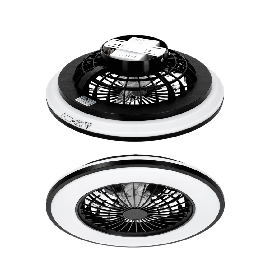 Lampada da soffitto dimmerabile LED RGBW con ventilatore VENTELUX LED/48W/230V 3000/4000/6500K Ø 48,5 cm nero + telecomando
