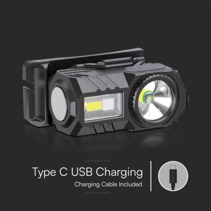LED RGBW Dimmerabile ricaricabile lampada da testa USB LED/3W/5V IP43 190 lucente 24 h 750 mAh