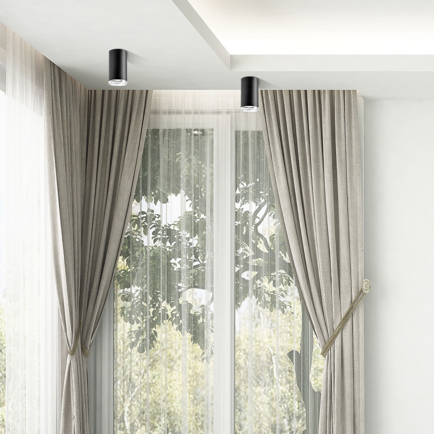 Faretto da bagno LED RGBW dimmerabile TURYN 1xGU10/4,8W/230V 3000K IP44 nero + telecomando