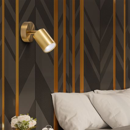 Faretto da parete LED RGBW dimmerabile GOLDI 1xGU10/4,8W/230V 3000K dorato + telecomando