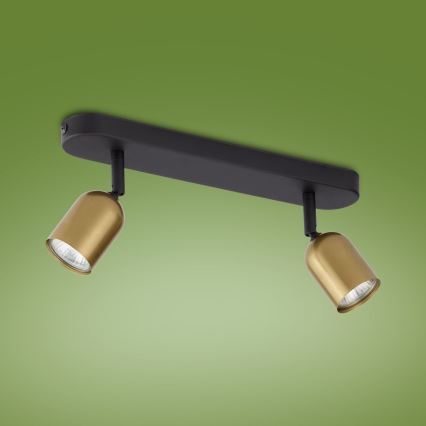 LED RGBW faretto dimmerabile TOP 2xGU10/6,5W/230V 2700-6500K oro/nero