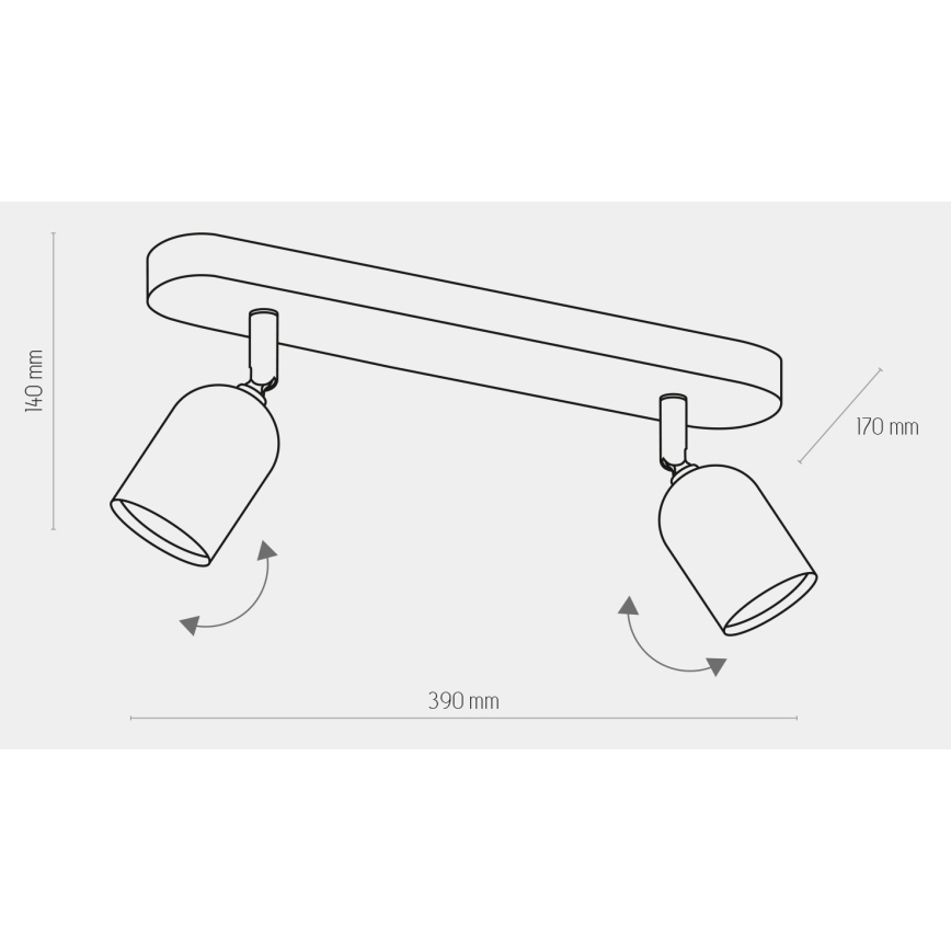 LED RGBW faretto dimmerabile TOP 2xGU10/6,5W/230V 2700-6500K oro/nero