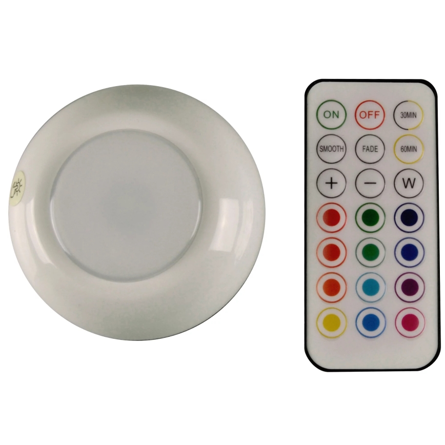 LED RGBW Illuminazione dimmerabile per mobili LED/0,5W/4,5V 3xAAA bianco + telecomando