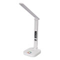 LED RGBW Lampada da tavolo touch dimmerabile con ricarica wireless, display e Porta USB MAGNUS LED/6W/5V 3000-6500K bianco