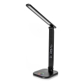 LED RGBW Lampada da tavolo touch dimmerabile con ricarica wireless, LCD display e Porta USB MAGNUS LED/6W/5V 3000-6500K nero