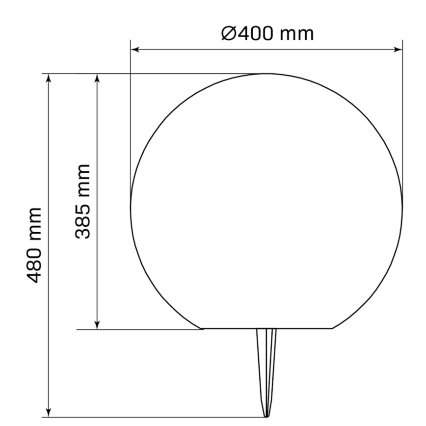 LED RGBW Lampada solare BALL LED/1,2V diametro 40 cm IP65 + telecomando