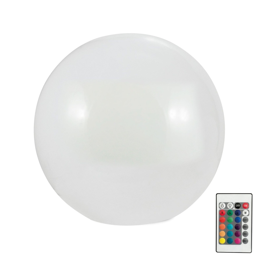 LED RGBW Lampada solare BALL LED/3,2V 500 mAh diametro 20 cm IP65 + telecomando