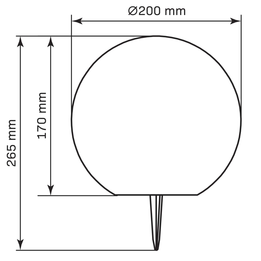 LED RGBW Lampada solare BALL LED/3,2V 500 mAh diametro 20 cm IP65 + telecomando
