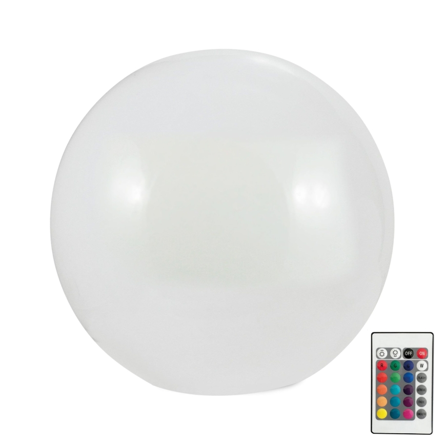 LED RGBW Lampada solare BALL LED/3,2V 500 mAh diametro 30 cm IP65 + telecomando