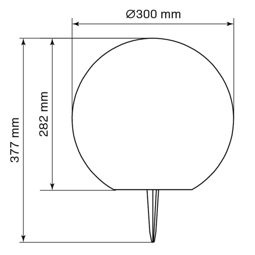 LED RGBW Lampada solare BALL LED/3,2V 500 mAh diametro 30 cm IP65 + telecomando