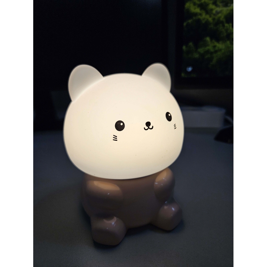 LED RGBW Lampada touch per bambini LED/1W/5V USB 1200 mAh gatto