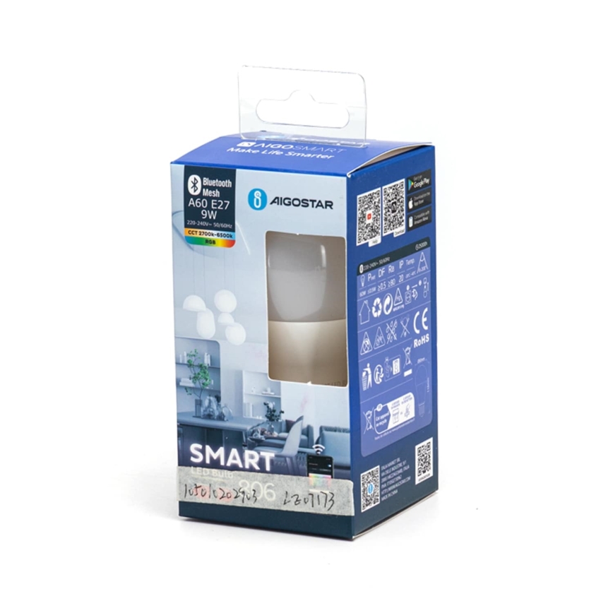 Lampadina LED RGBW dimmerabile MESH Smart A60 E27/9W/230V 2700-6500K - Aigostar