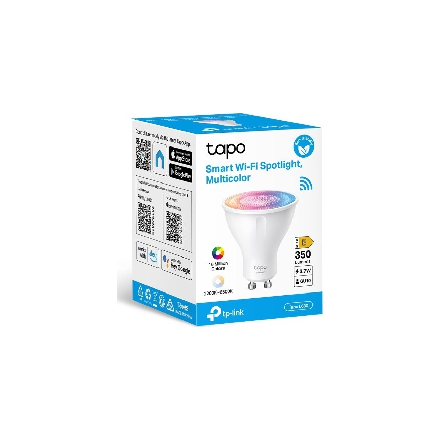 LED RGBW lampadina dimmerabile GU10/3,7W/230V 2200-6500K Wi-Fi - TP-Link