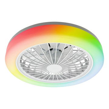 LED RGBW Plafoniera dimmerabile con ventilatore ZAMBIA LED/24W/230V 3000-6500K bianco + telecomando