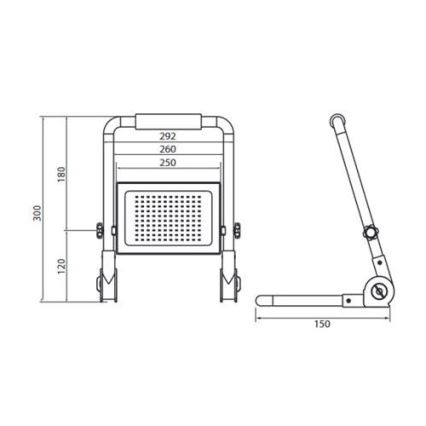 LED Riflettore con il supporto ADVIVE WORK LED/100W/230V IP65