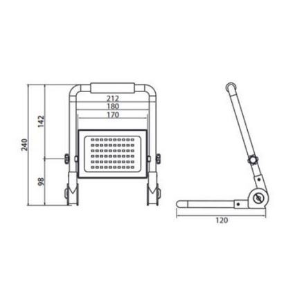 LED Riflettore con il supporto ADVIVE WORK LED/50W/230V IP65