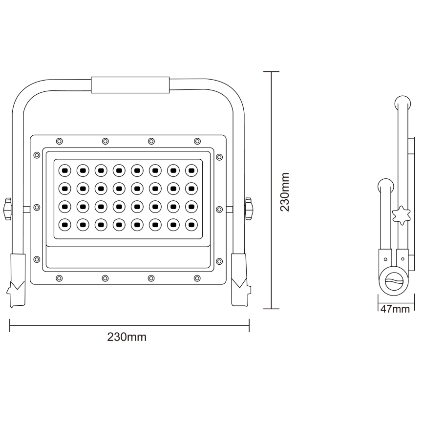 LED Riflettore con il supporto LED/50W/230V 5000K IP65 arancione