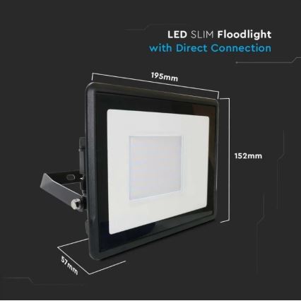 LED Riflettore SAMSUNG CHIP LED/50W/230V IP65 3000K