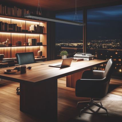 LED Soffitto/Lampada a sospensione PLANK LED/20/30/40W/230V 2700/4000/6000K CRI 90 nero