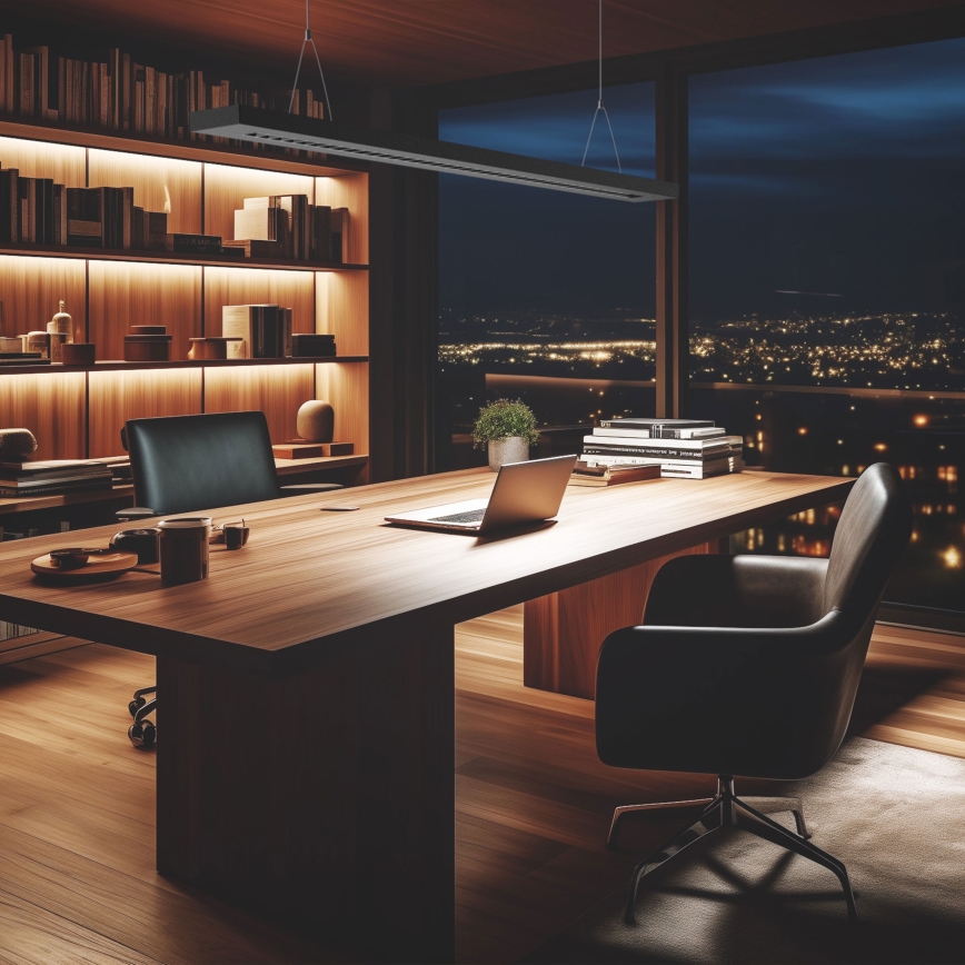 LED Soffitto/Lampada a sospensione PLANK LED/20/30/40W/230V 2700/4000/6000K CRI 90 nero