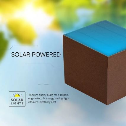 Lampada da parete solare con sensore LED/9W/3,7V 3000/4000/5000K IP65 2600 mAh marrone