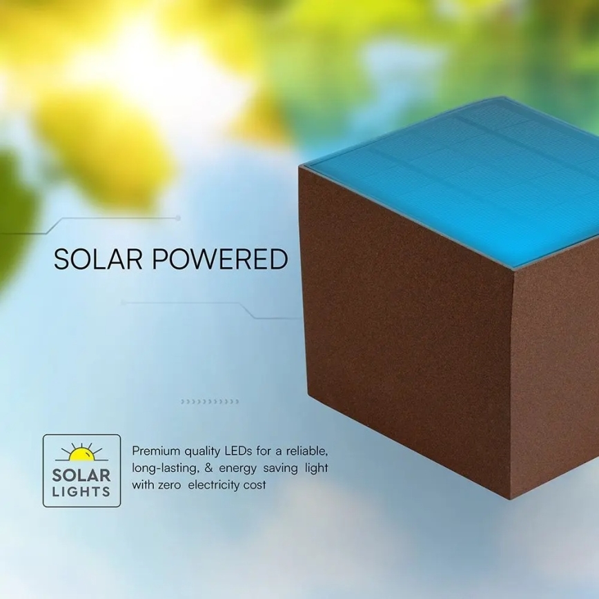 Lampada da parete solare con sensore LED/9W/3,7V 3000/4000/5000K IP65 2600 mAh marrone