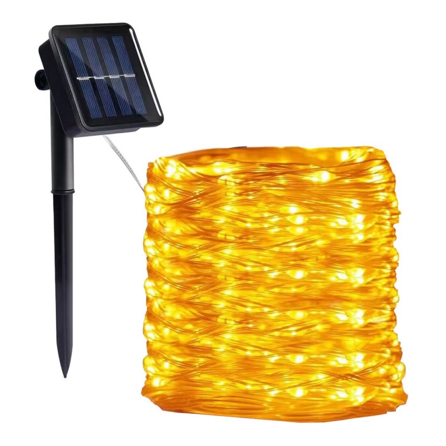LED - Solare catena 300xLED/0,12W/1,2V 1xAA 27 m IP44 3000K 800 mAh