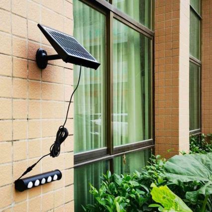 LED Solare muro lampada con sensore di movimento e crepuscolare LED/8W/3,7V 4000 mAh 4000K IP65