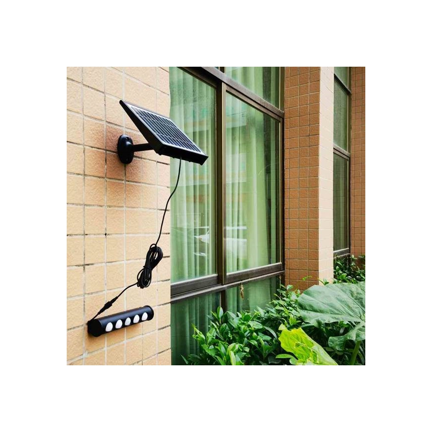 LED Solare muro lampada con sensore di movimento e crepuscolare LED/8W/3,7V 4000 mAh 4000K IP65