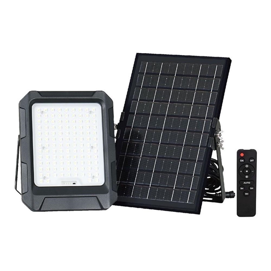LED Solare per riflettore LED/10W/3,7V IP65 4000K 8000 mAh nero + telecomando