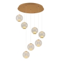 LED sospensione lampada CREMONA 7xLED/5W/230V 3000K oro