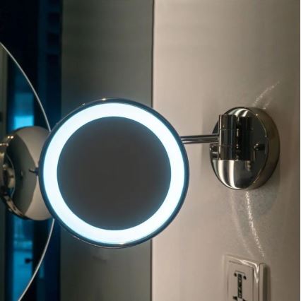 LED Specchio cosmetico da parete LED/3W/6V 4xAA IP44
