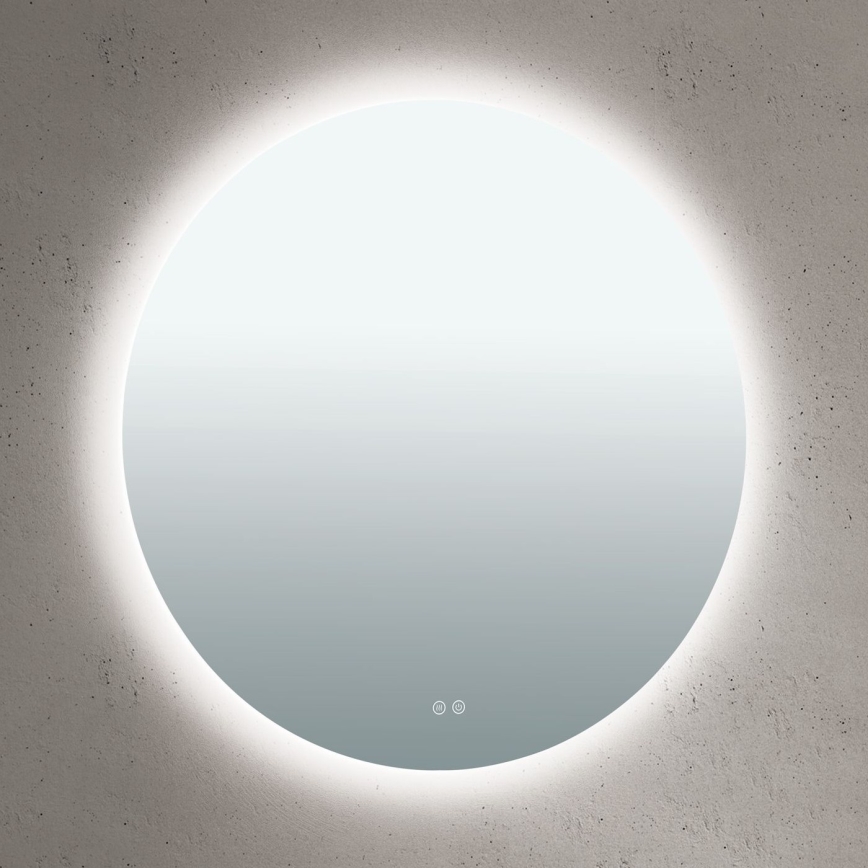 LED Specchio da parete riscaldato per bagno con retroilluminazione FOCUS LED/27W/230V 3000/4200/6000K Ø 80 cm IP44