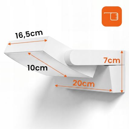 Applique da esterno dimmerabile LED/12/18/24W/230V 3000/4000/6500K IP54 bianco
