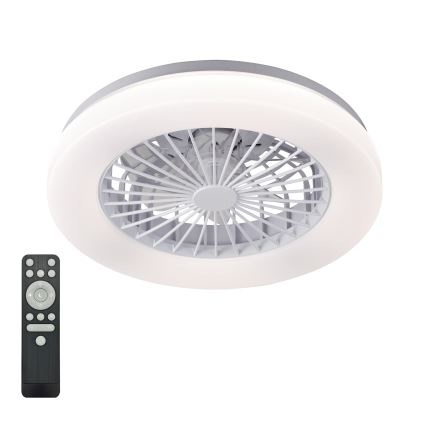 Plafoniera LED dimmerabile con ventilatore VENTELUX LED/24W/230V 3000/4000/6500K Ø 45 cm bianca + telecomando